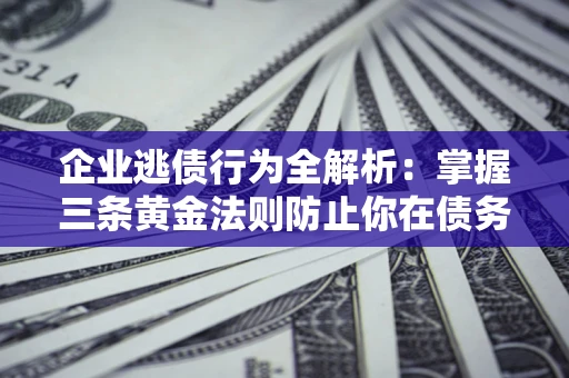 北京企业逃债行为全解析：掌握三条黄金法则防止你在债务乱局中“踩雷”